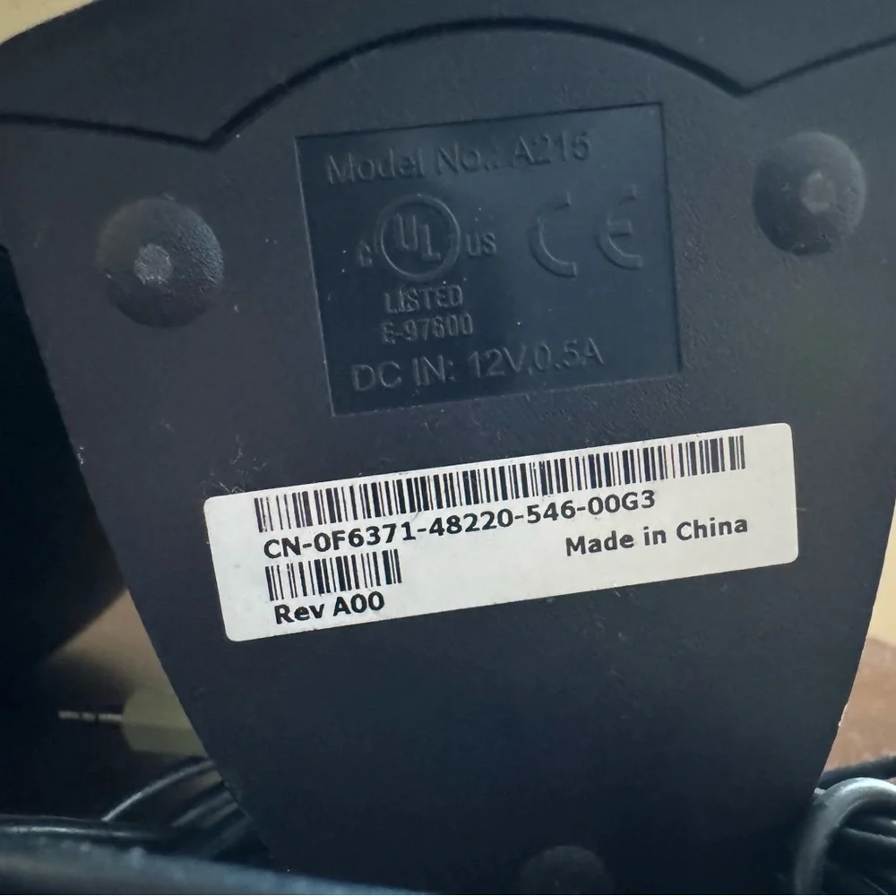 Dell A215 Black Computer Speakers with power adapter. Tested and working.